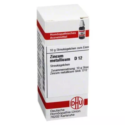 ZINCUM METALLICUM D 12 glóbulos, 10 g