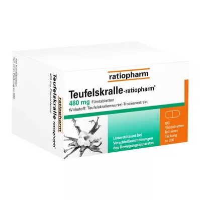 TEUFELSKRALLE-RATIOPHARM Comprimidos recubiertos, 100 unidades