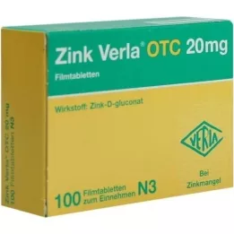 ZINK VERLA OTC 20 mg comprimidos recubiertos con película, 100 uds