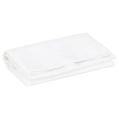 Babero adulto lámina/rizo blanco con bolsillo recogedor, 1 pieza
