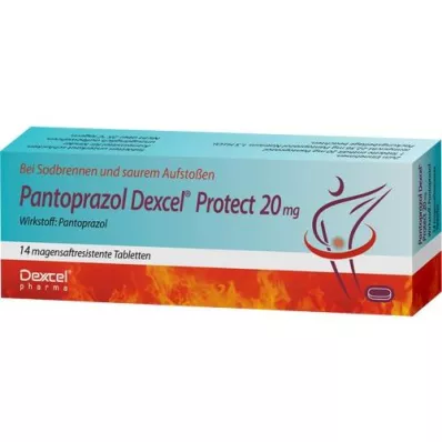 PANTOPRAZOL Dexcel Protect 20 mg comprimido con cubierta entérica, 14 uds