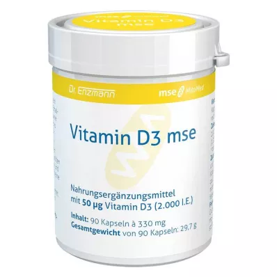 VITAMIN D3 MSE Cápsulas, 90 uds