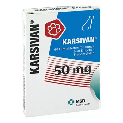 KARSIVAN 50 comprimidos recubiertos para perros, 60 uds KARSIVAN 50 comprimidos recubiertos para perros, 60 uds