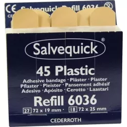 SALVEQUICK Recambio impermeable de tiras de escayola 6036, 45 uds