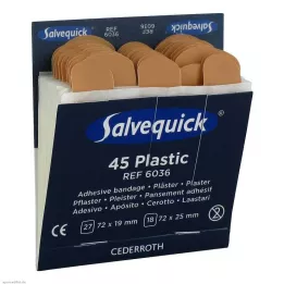 SALVEQUICK Recambio impermeable de tiras de escayola 6036, 45 uds