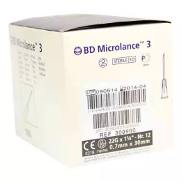 BD MICROLANCE Cánula 22 G 1 1/4 0,7x30 mm, 100 uds