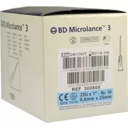BD MICROLANCE Cánula 23 G 1 0,6x25 mm, 100 uds