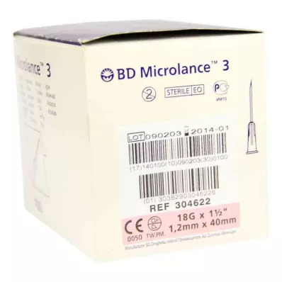 Bd Microlance cánula 18 G 1 1/2 trans 18 40 mm (100 piezas)