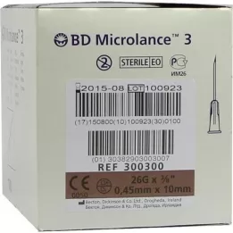 BD MICROLANCE Cánula 26 G 3/8 0,45x10 mm, 100 uds