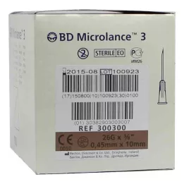 BD MICROLANCE Cánula 26 G 3/8 0,45x10 mm, 100 uds