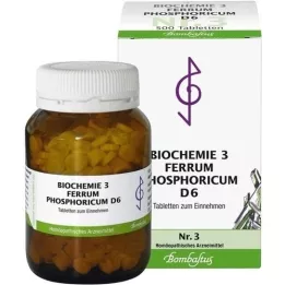 BIOCHEMIE 3 Ferrum phosphoricum D 6 comprimidos, 500 uds