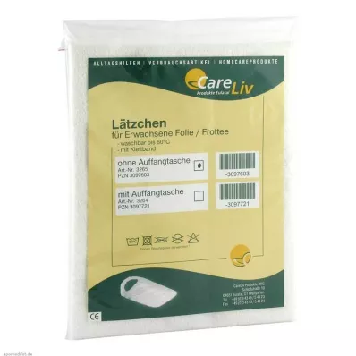 LÄTZCHEN Lámina/toalla extendida blanca con cinta de velcro, 1 ud
