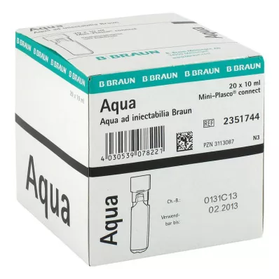 AQUA AD injectabilia Miniplasco connect Inj. solution, 20X10 ml