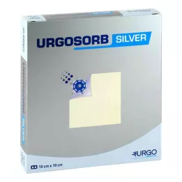 URGOSORB Compresas plateadas de 10x10 cm, 10 uds