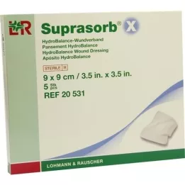 SUPRASORB X Apósito HydroBalance 9x9 cm, 5 uds