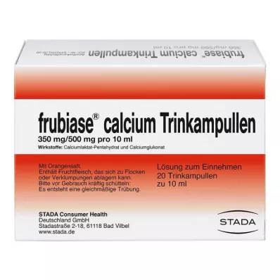 ampollas para beber calcio Frubiase, 20 piezas