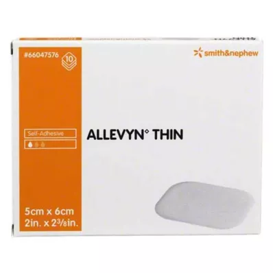 ALLEVYN Apósito fino de 5x6 cm, 10 unidades ALLEVYN Apósito fino de 5x6 cm, 10 unidades