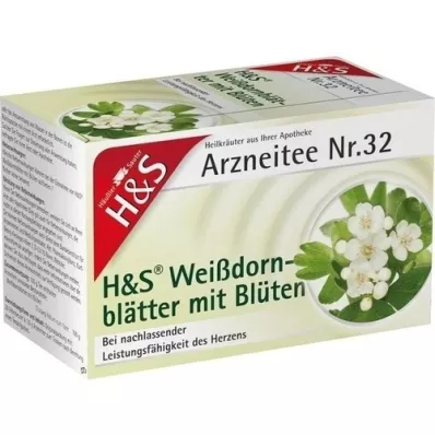 H&amp;S Espino blanco hojas con flores Bolsita filtrante, 20X1,6 g