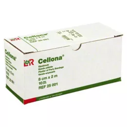 CELLONA Vendas de esparadrapo 8 cmx2 m, 2X5 uds