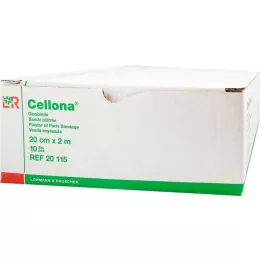 CELLONA Vendas de esparadrapo 20 cmx2 m, 2X5 uds