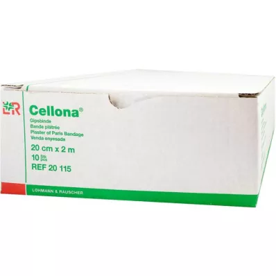 CELLONA Vendas de esparadrapo 20 cmx2 m, 2X5 uds