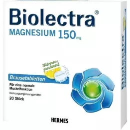 BIOLECTRA Magnesio 150 mg Comprimidos efervescentes de limón, 20 uds
