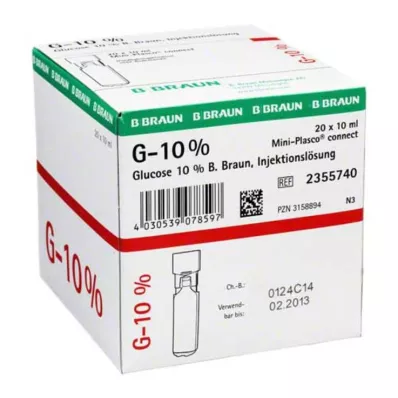 GLUCOSE Solución iny. 10% B.Braun Mini Plasco connect, 20X10 ml