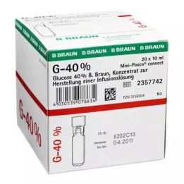 GLUCOSE 40% B.Braun Mini Plasco conectar Inf.-L.-K., 20X10 ml