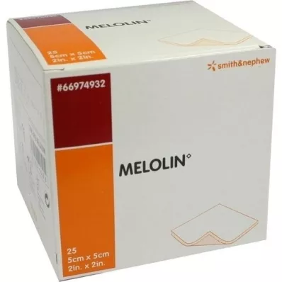 MELOLIN 5x5 cm apósitos estériles, 25 uds