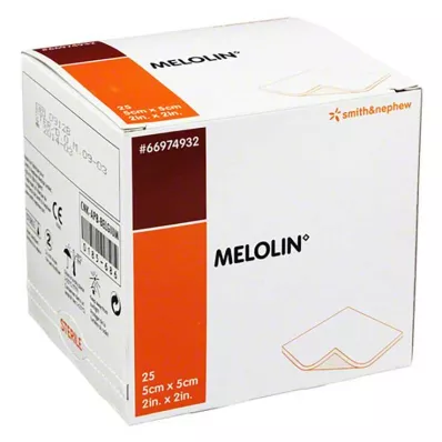 Apósitos para heridas Melolin 5x5 cm S, 25 piezas