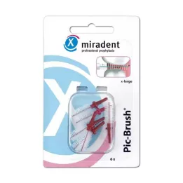 MIRADENT Interd.Pic-Pincel recambio b.x-grande burdeos, 6 uds