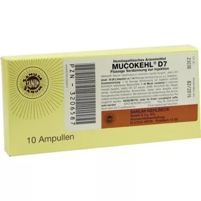 MUCOKEHL Ampollas D 7, 10X1 ml