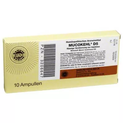 MUCOKEHL Ampollas D 5, 10X1 ml