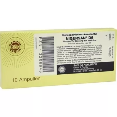 NIGERSAN D 5 ampollas, 10X1 ml