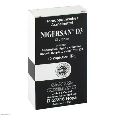 NIGERSAN D 3 Supositorios, 10 uds NIGERSAN D 3 Supositorios, 10 uds