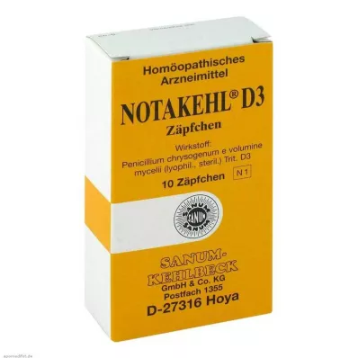 NOTAKEHL D 3 Supositorios, 10 uds