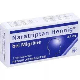 NARATRIPTAN Hennig para migraña 2,5 mg comprimidos recubiertos con película, 2 uds