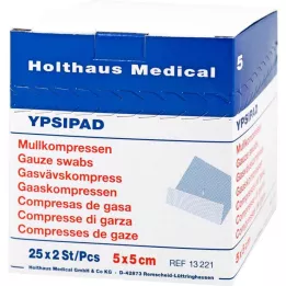 MULLKOMPRESSEN Ypsipad 5x5 cm estéril 8x, 25X2 uds