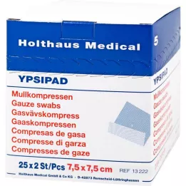 MULLKOMPRESSEN Ypsipad 7,5x7,5 cm estéril 8x, 25X2 uds