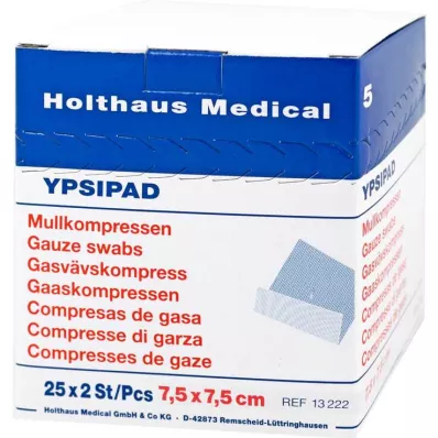 MULLKOMPRESSEN Ypsipad 7,5x7,5 cm estéril 8x, 25X2 uds
