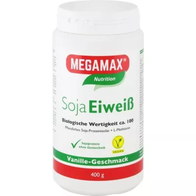 MEGAMAX Proteína de soja vainilla en polvo, 400 g