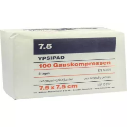 MULLKOMPRESSEN Ypsipad 7,5x7,5 cm no estéril 8x, 100 uds