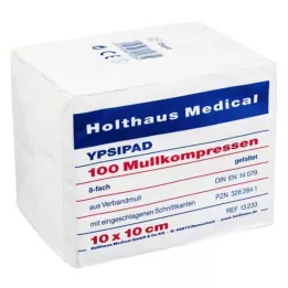MULLKOMPRESSEN Ypsipad 10x10 cm no estéril 8x, 100 uds