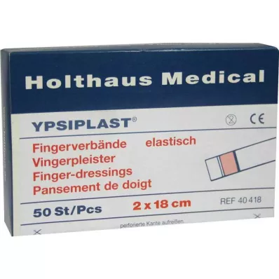 FINGERVERBAND Ypsiplast 2x18 cm piel elástica, 50 uds