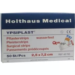 PFLASTERSTRIPS Ypsiplast impermeable 2,5x7,2 cm, 50 uds