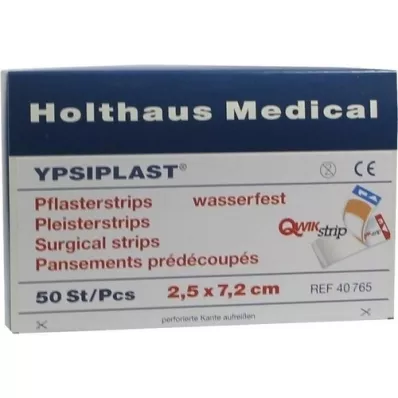 PFLASTERSTRIPS Ypsiplast impermeable 2,5x7,2 cm, 50 uds