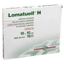 LOMATUELL H Pomada tul 10x10 cm estéril, 10 uds