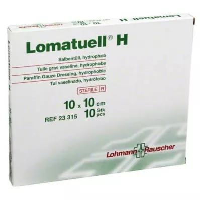 LOMATUELL H Pomada tul 10x10 cm estéril, 10 uds