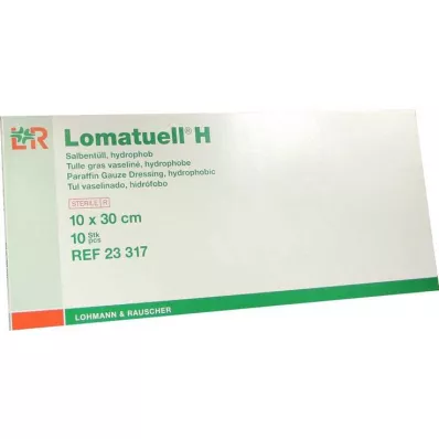 LOMATUELL H Pomada tul 10x30 cm estéril, 10 uds