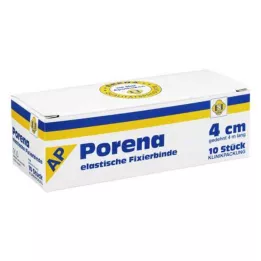 PORENA venda de gasa elástica 4 cm blanca sin cello, 10 uds